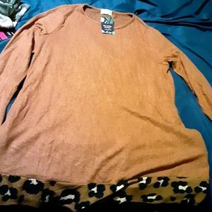 COPY - Brown with leopard trim dress